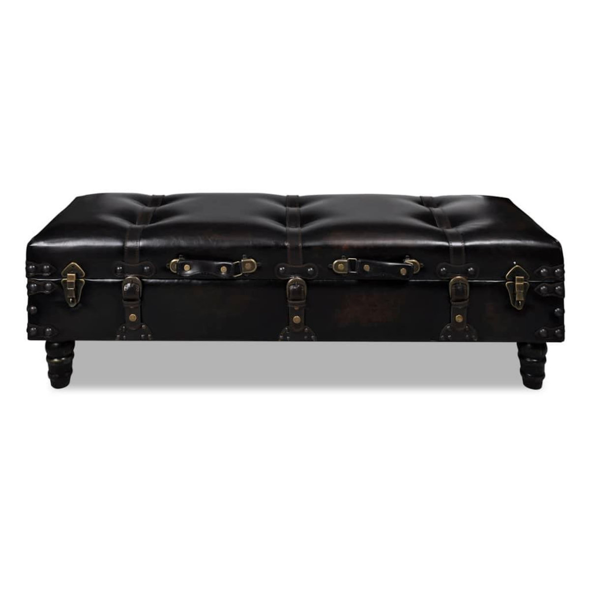 VIDAXL Banc long de rangement marron