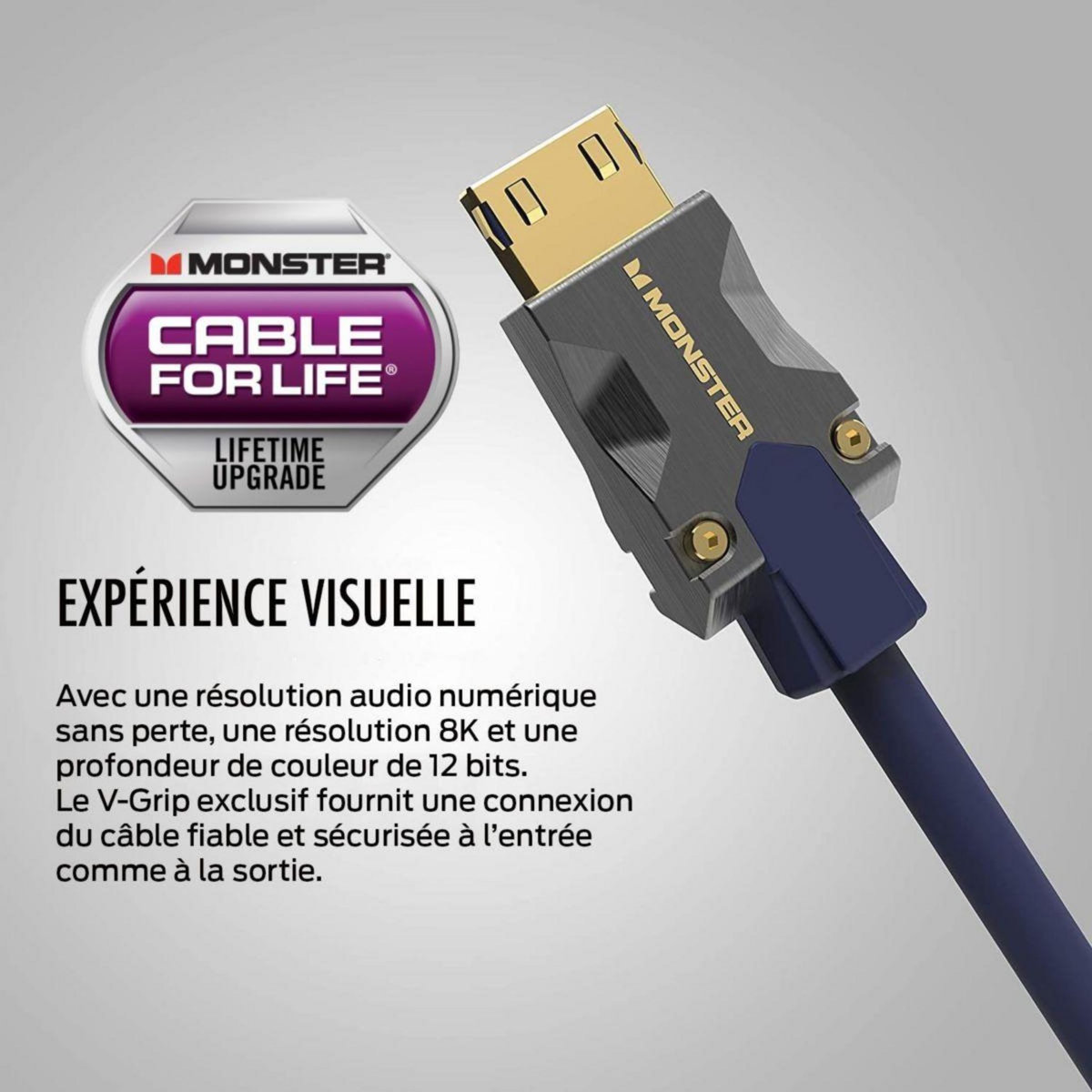 Monster Cable Câble HDMI M3000 UHD 8K DOLBY VISION HDR 48GBPS 3M