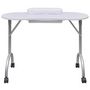Voir la diapositive 2 : VIDAXL Table à manucure pliable avec roulettes Blanc