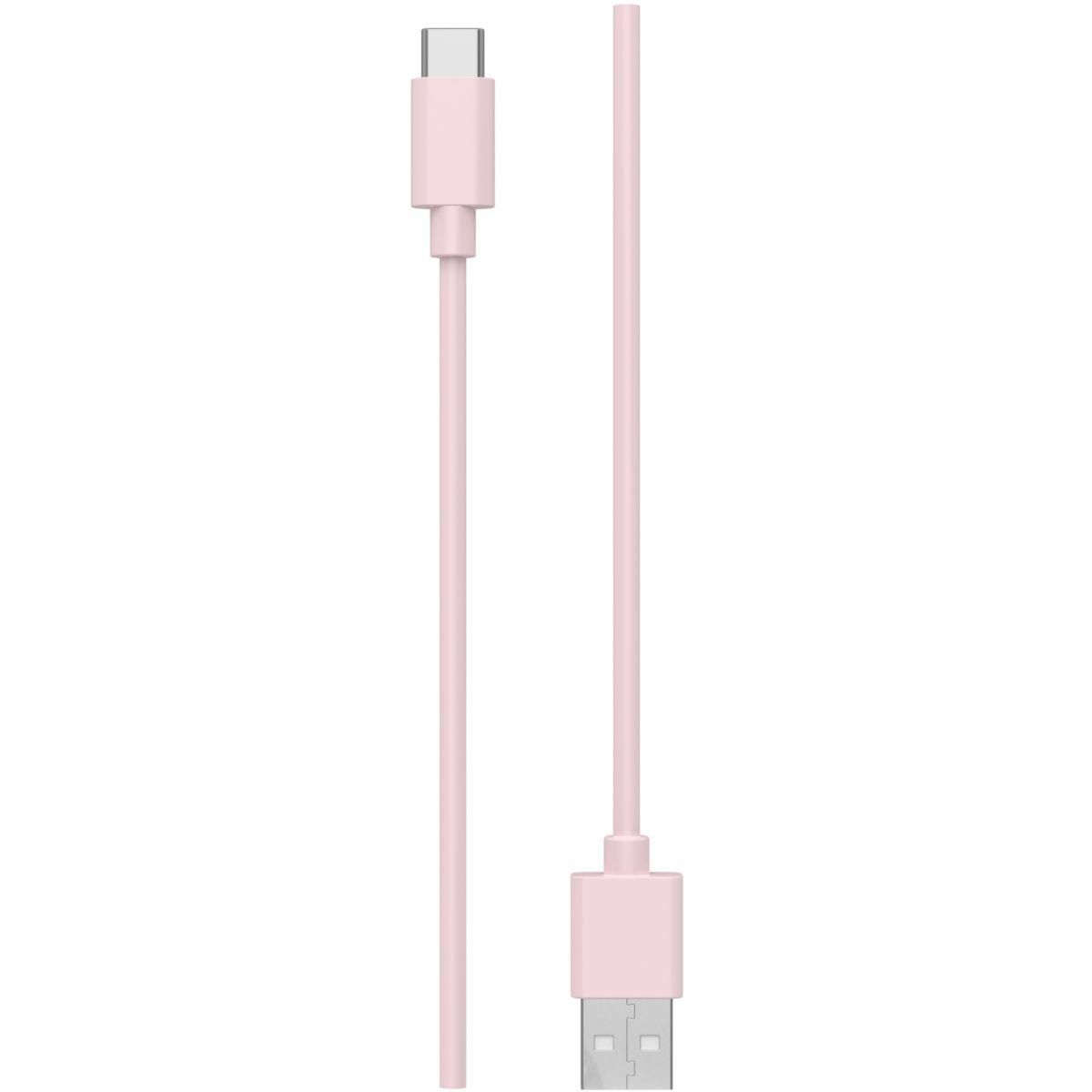 ESSENTIEL B Câble de charge USB-A 1M vers USB-C Rose