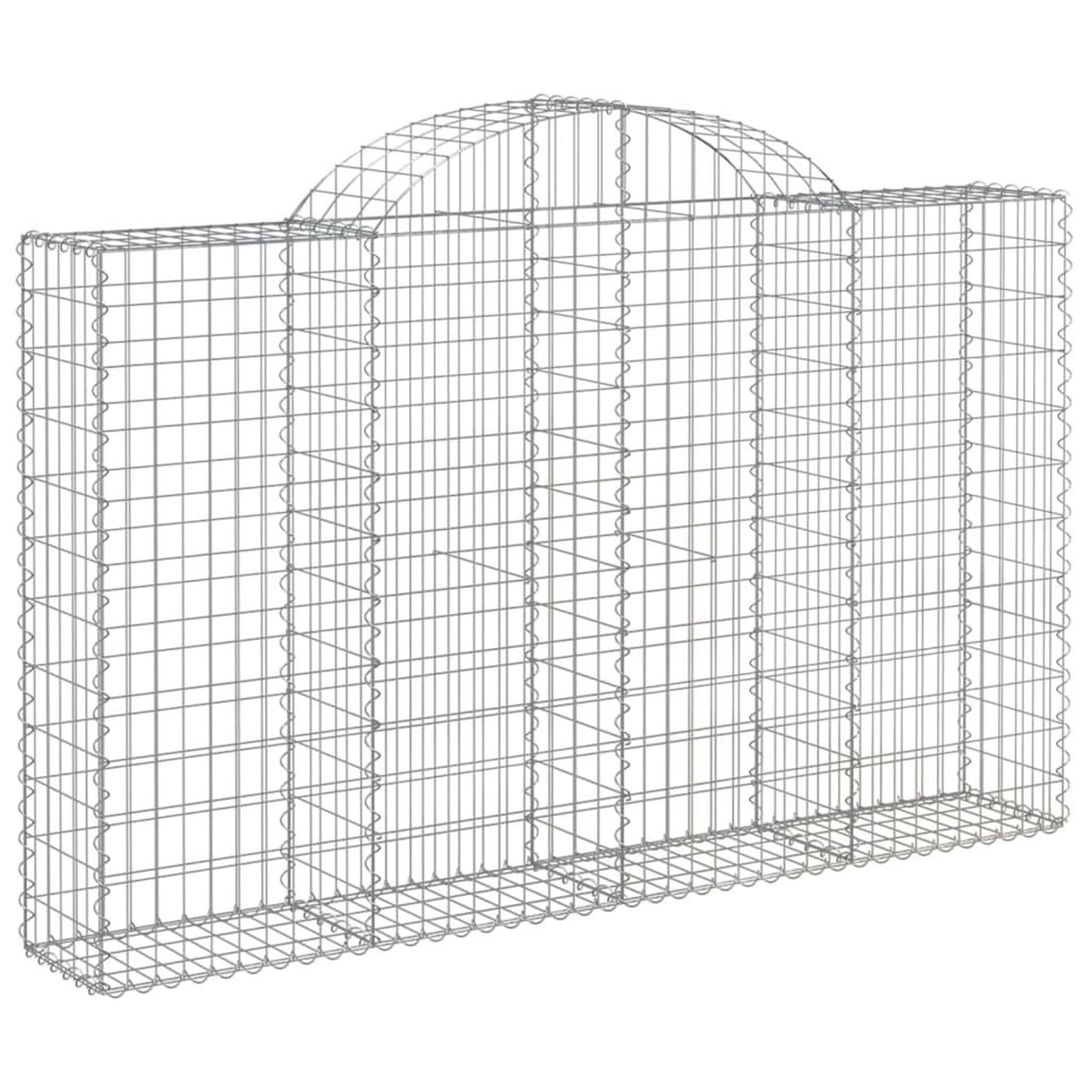 Voir la diapositive 3 : VIDAXL Paniers a gabions arques 11 pcs 200x30x120/140 cm Fer galvanise
