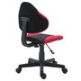 IDIMEX Chaise de bureau pour enfant ALONDRA fauteuil pivotant avec hauteur réglable, revêtement en mesh noir/rouge