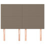 Voir la diapositive 3 : VIDAXL Tetes de lit 4 pcs Taupe 72x5x78/88 cm Tissu