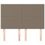 Voir la diapositive 3 : VIDAXL Tetes de lit 4 pcs Taupe 72x5x78/88 cm Tissu