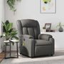 Voir la diapositive 1 : VIDAXL Fauteuil de massage inclinable Gris Similicuir