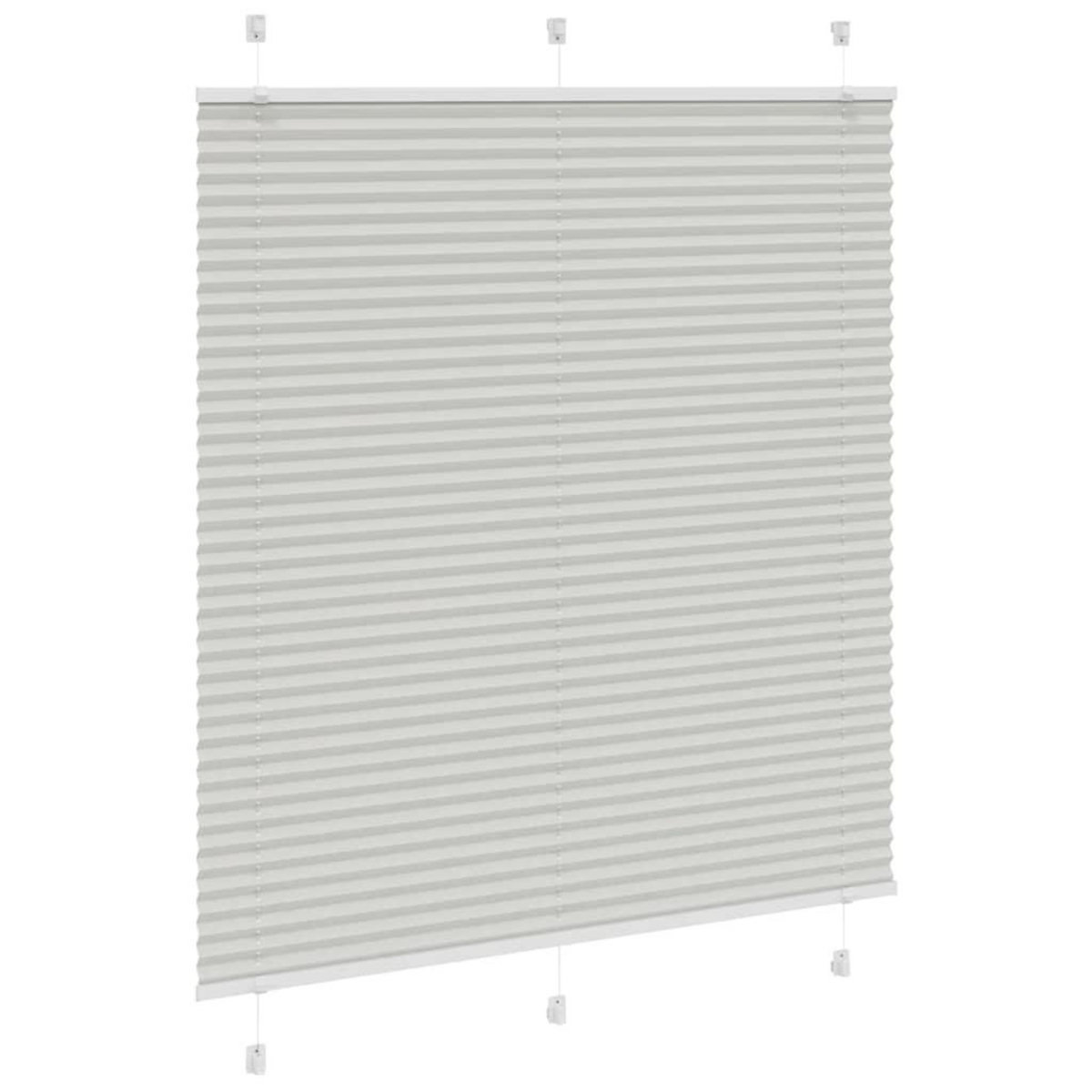 VIDAXL Store plisse gris clair 115x100cm largeur du tissu 114,4cm