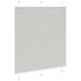 Voir la diapositive 3 : VIDAXL Store plisse gris clair 115x100cm largeur du tissu 114,4cm