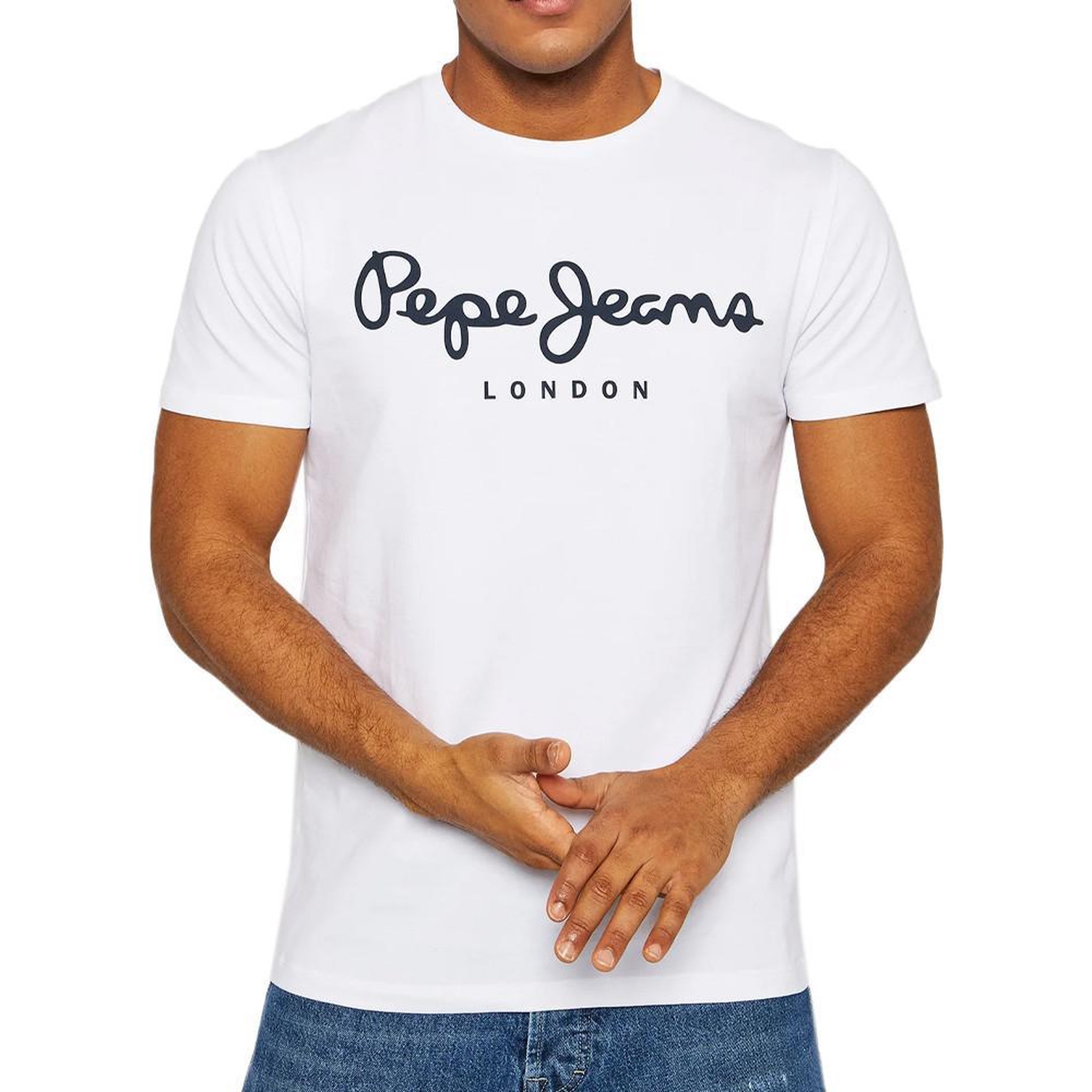 Pepe Jeans T shirt  Homme Pepe Jeans Original Stretch. Coloris disponibles : Blanc