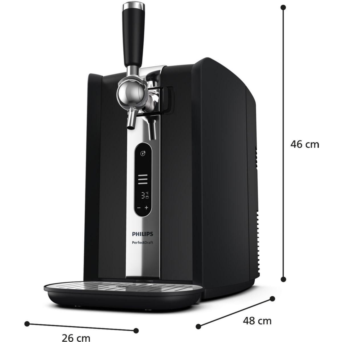 Philips Tireuse à bière HD3720/26 PerfectDraft Série 7000 métal, contrôle de température, 6L