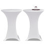Voir la diapositive 1 : VIDAXL Housse de table Ø 70 cm Blanc extensible 2 pcs