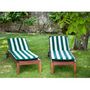 Voir la diapositive 2 : Jardin prive Coussin JARDIN PRIVE  bain de soleil CANCALE Vert 184x59x5,5cm