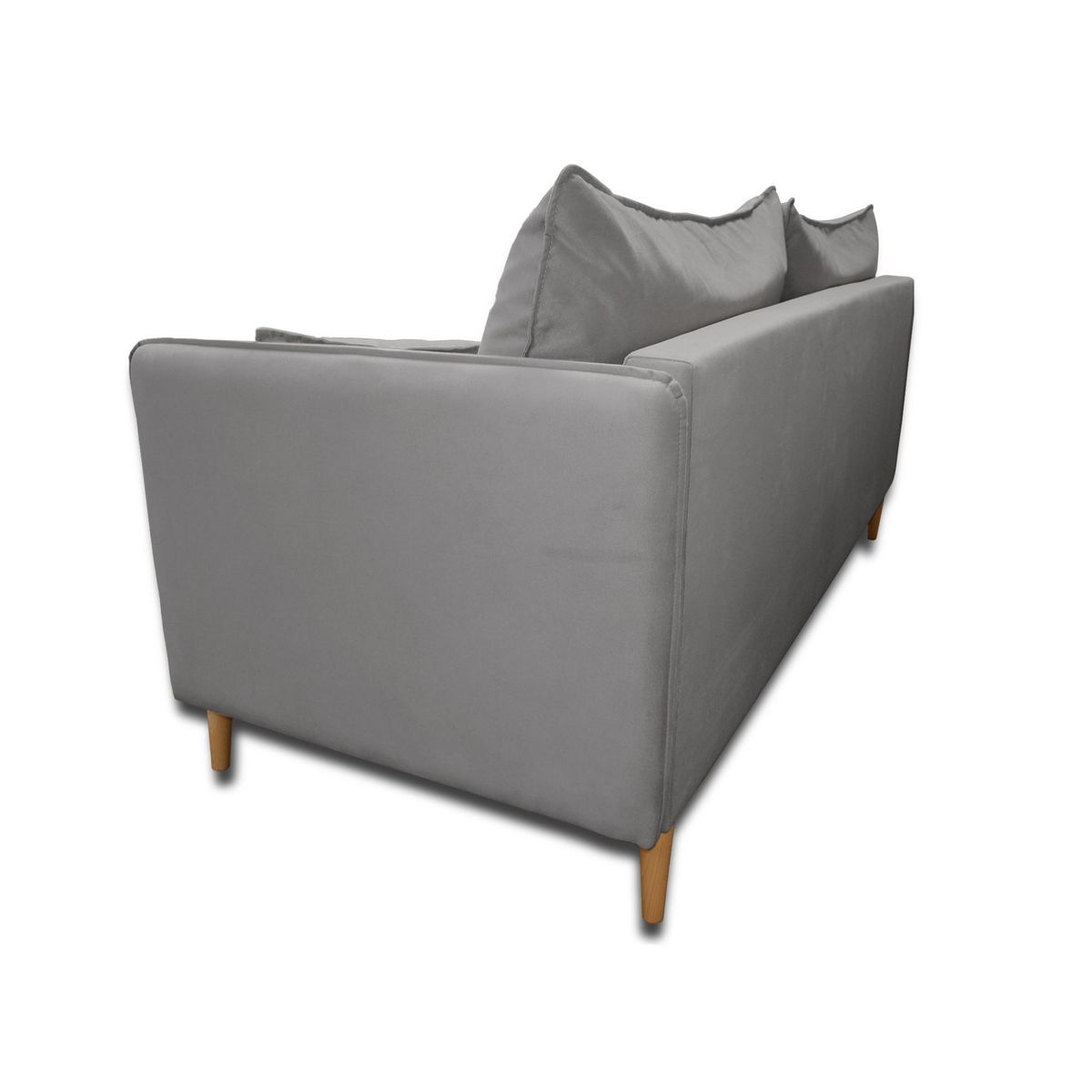 BEST MOBILIER Grenat - canapé 3 places fixe - en velours