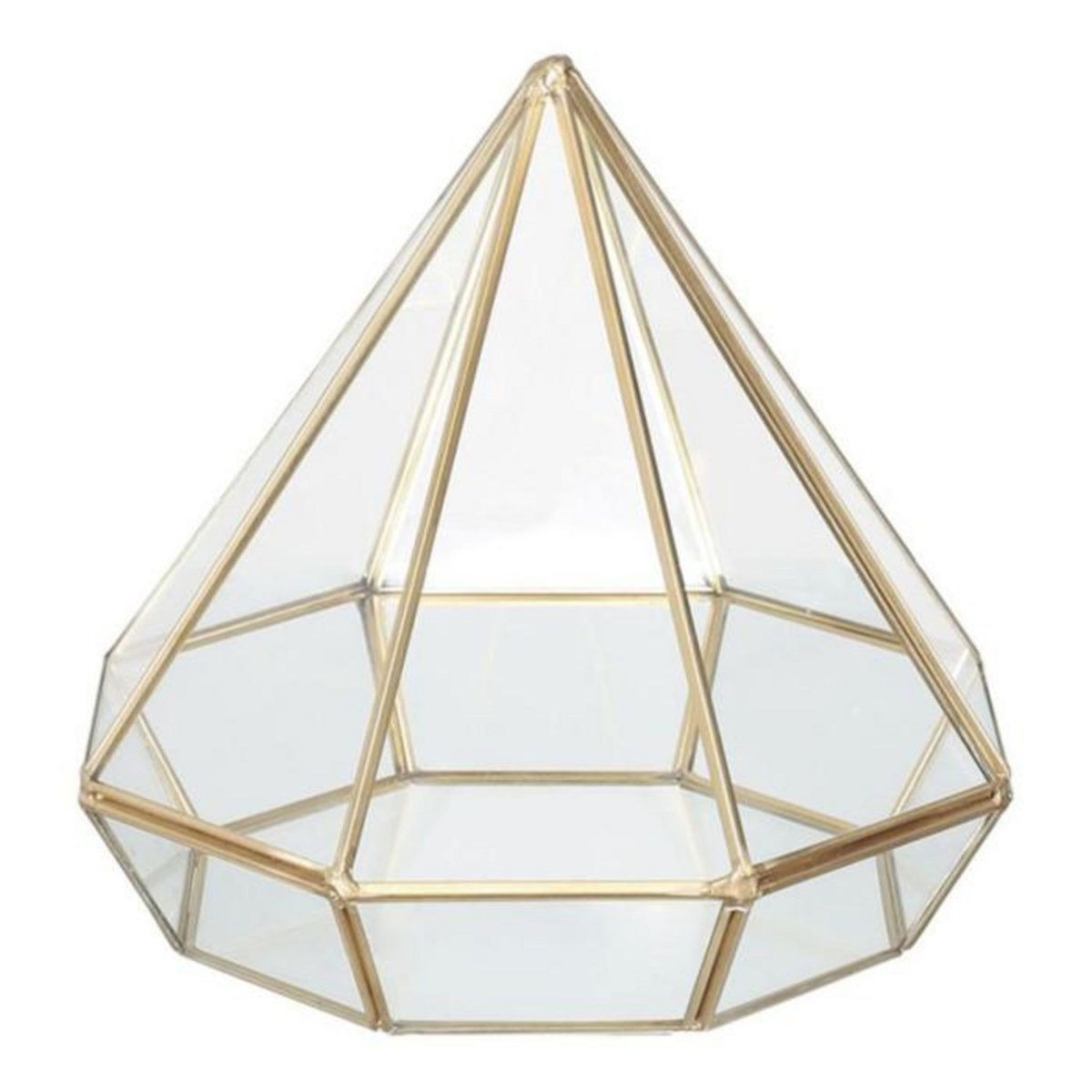 Paris Prix Photophore Design  Diamant  7cm Or