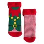 Voir la diapositive 1 : INEXTENSO Lot de 2 paires de chaussettes anti dérapantes lutin de noël bébé