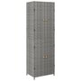 Voir la diapositive 2 : VIDAXL Armoire de rangement jardin Gris 59x40x180 cm Résine tressée