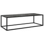 Voir la diapositive 1 : VIDAXL Table basse Noir avec verre marbre noir 120x50x35 cm