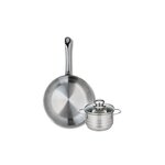 ELO Ensemble de 1 Poêle de cuisson 28 cm et 1 faitout 14 cm Elo Profi Brillant