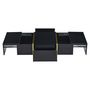 Voir la diapositive 6 : MERAX Table Basse Avec 2 Tiroirs Et 2 Compartiments 100 X 50 X 35cm Noir