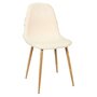 Voir la diapositive 3 : The Home Deco Factory Chaise Faro tissu et pieds métal imitation bois - Beige