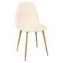 Voir la diapositive 3 : The Home Deco Factory Chaise Faro tissu et pieds métal imitation bois - Beige