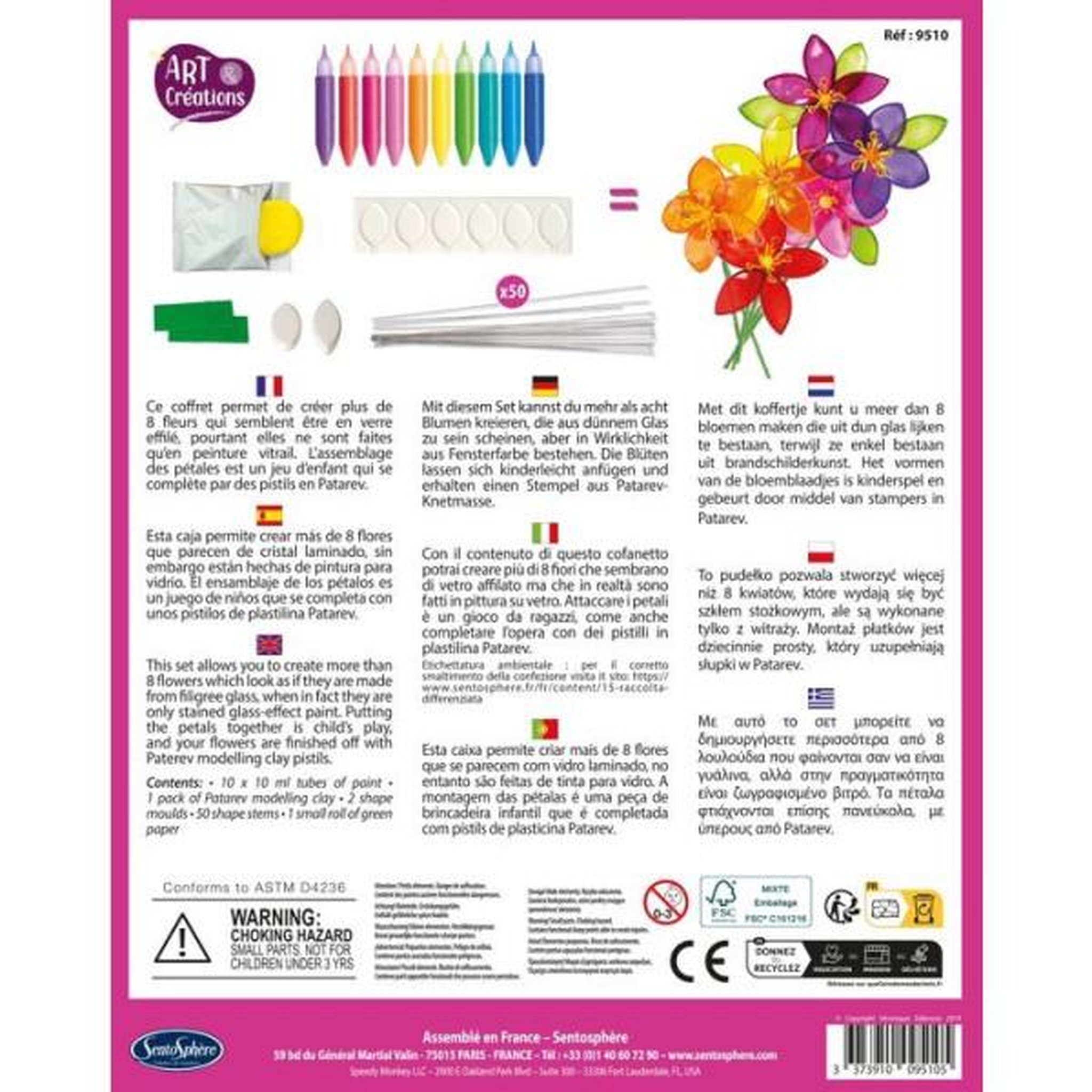 Voir la diapositive 4 : Sentosphere Crystal Flor - Art et creations - Fleurs transparentes