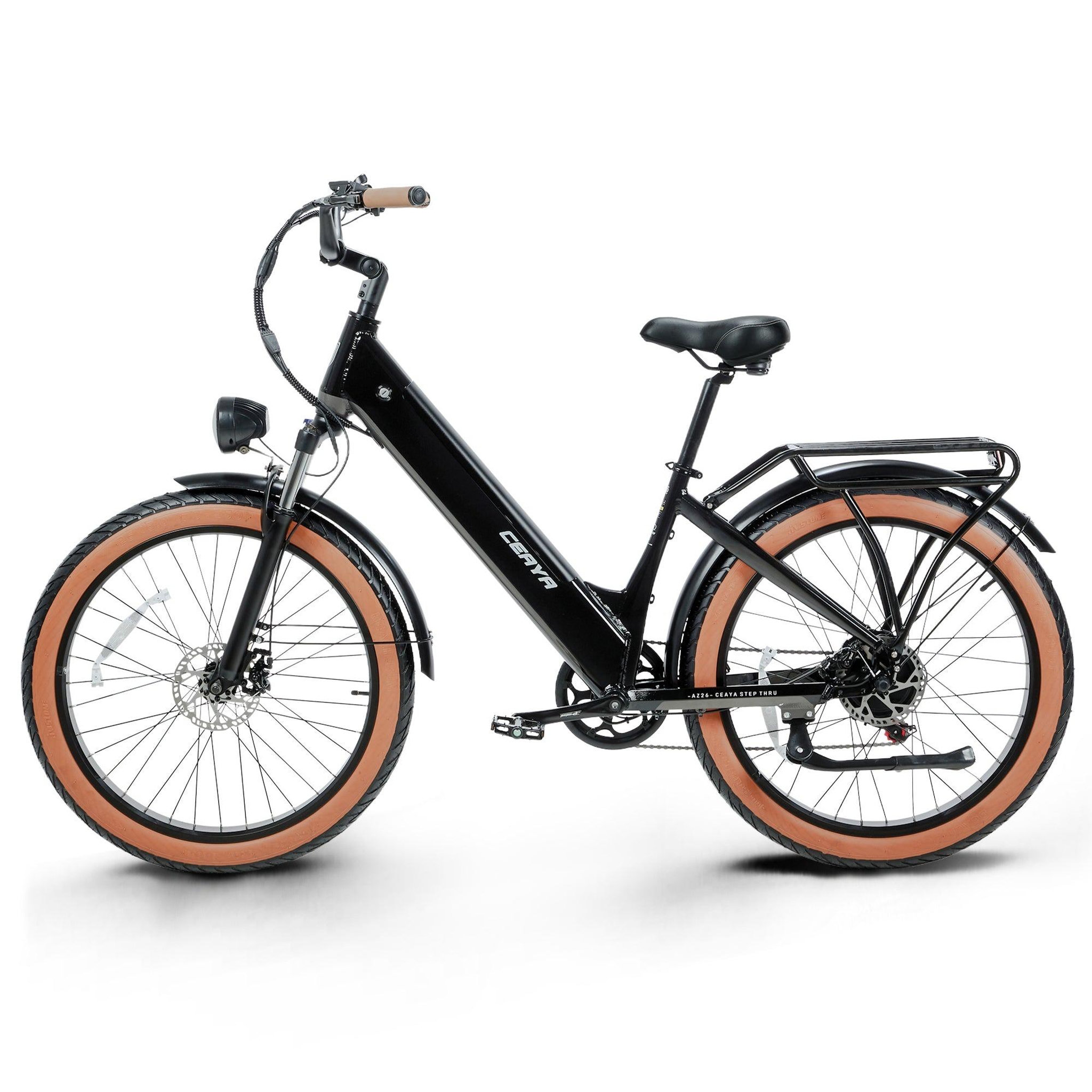 Voir la diapositive 2 : CEAYA Vélo électrique ceaya az26, cadre bas 26 , 960wh, 7 vitesses, noir