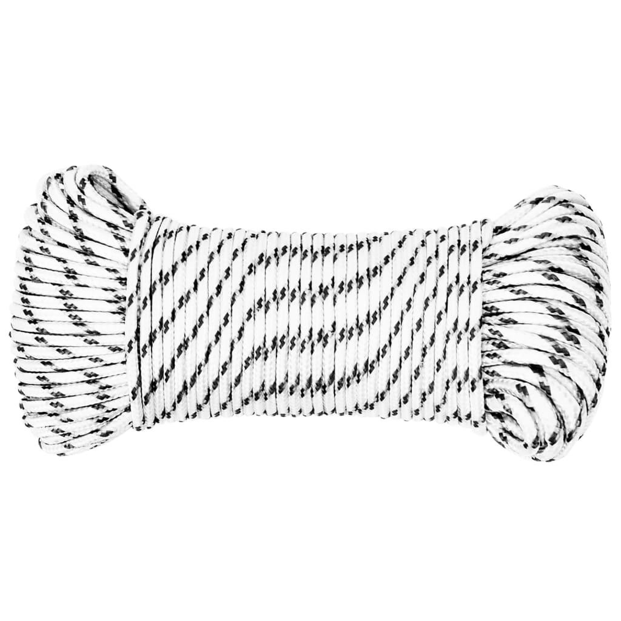 Voir la diapositive 2 : VIDAXL Corde de bateau tresse Blanc 4 mmx100 m Polyester