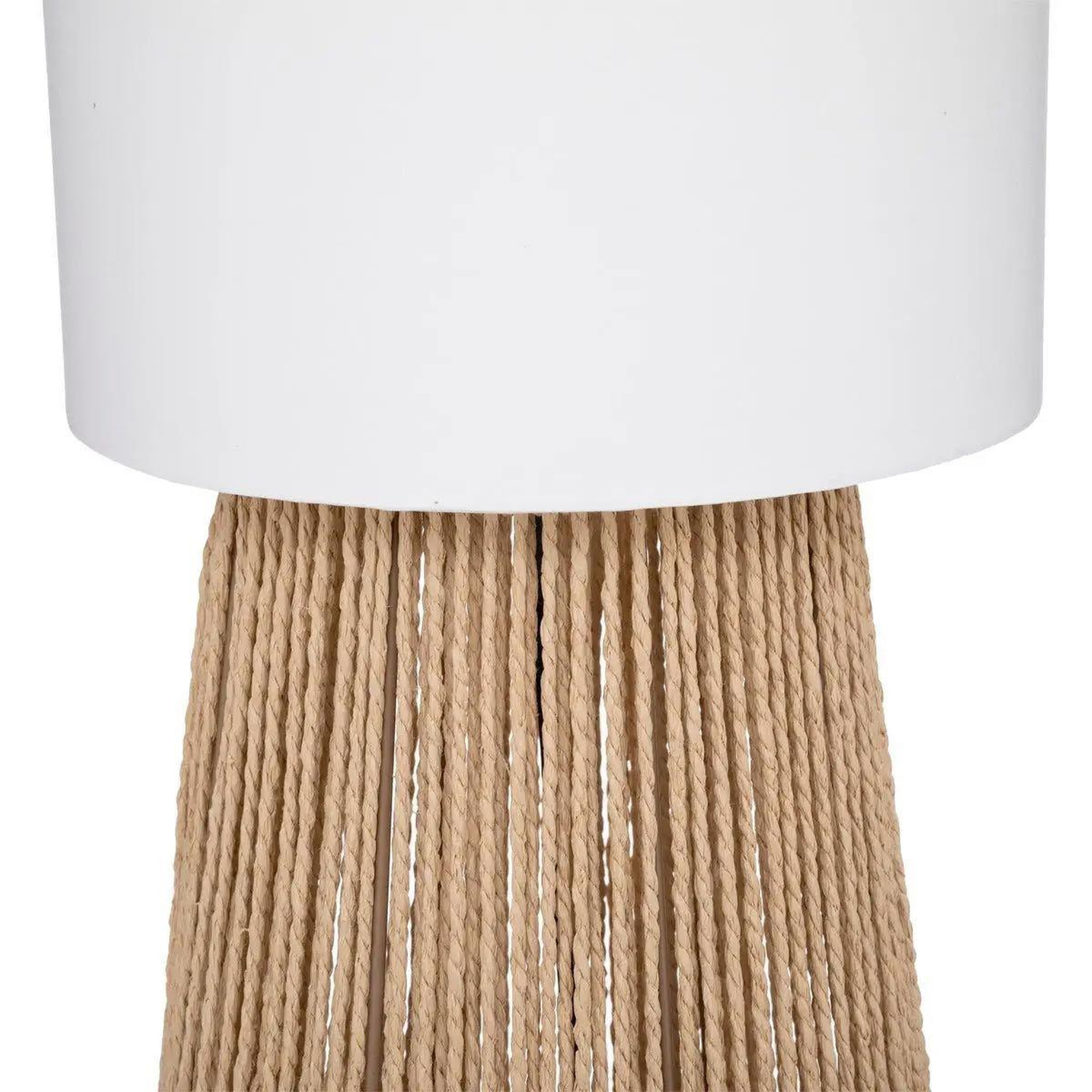 Voir la diapositive 2 : ATMOSPHERA Lampadaire design  aissa  130cm blanc & beige