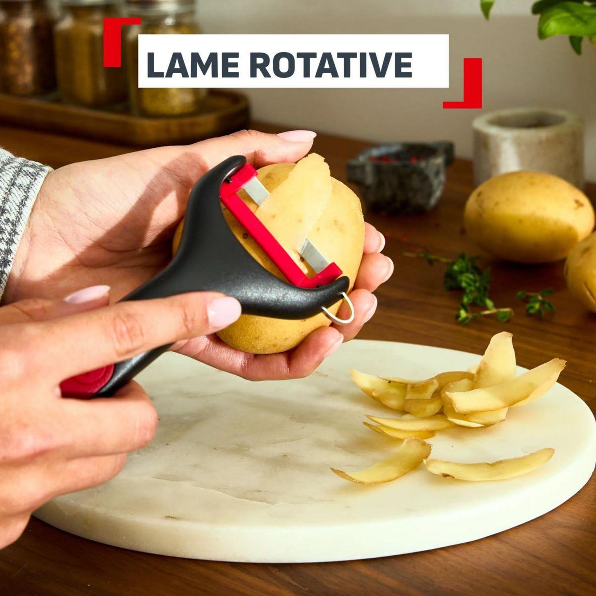 Voir la diapositive 3 : TEFAL Couteau éplucheur ingenio+