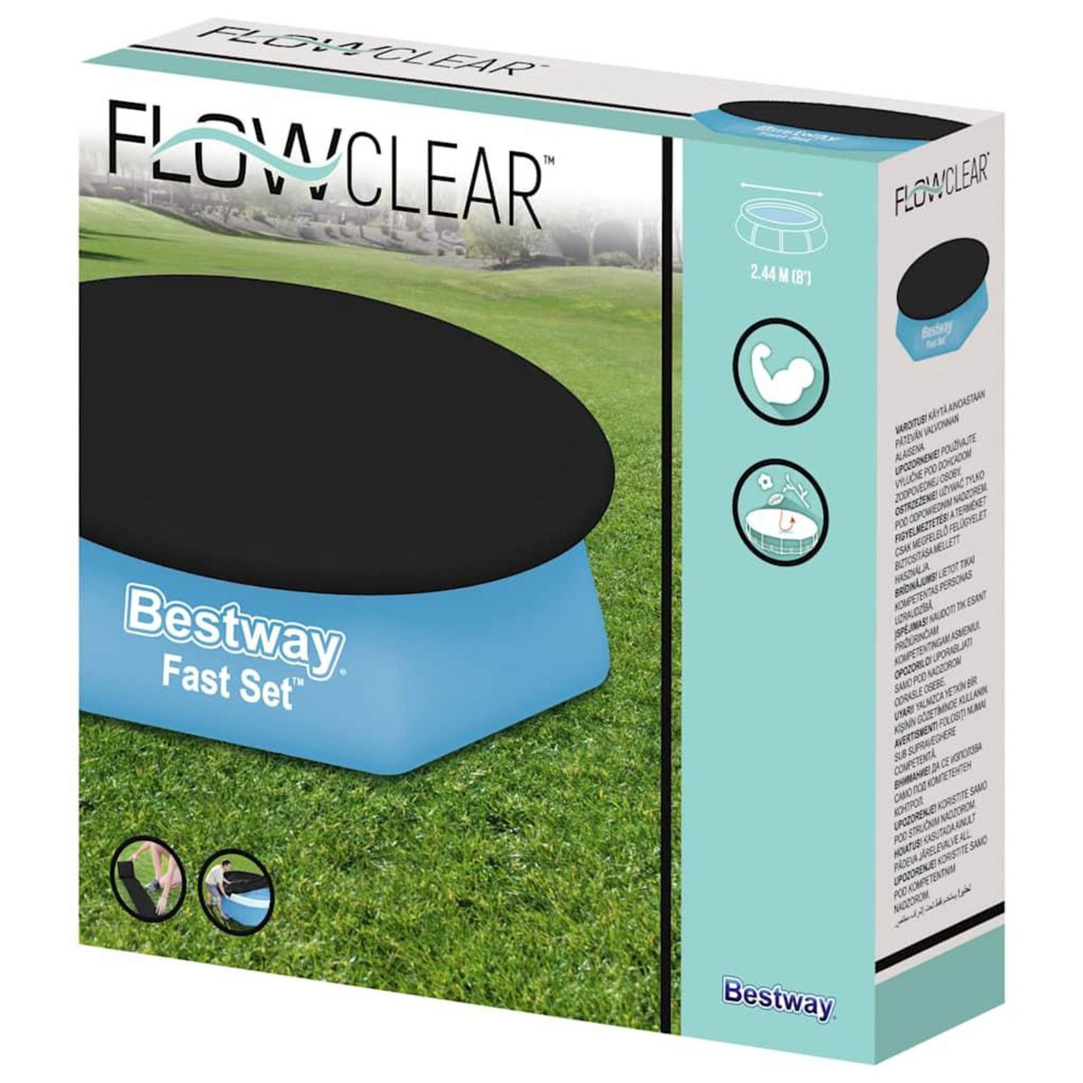 BESTWAY Bestway Couverture de piscine Flowclear Fast Set 240 cm