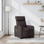 VIDAXL Fauteuil de massage inclinable Marron fonce Tissu