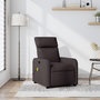 Voir la diapositive 1 : VIDAXL Fauteuil de massage inclinable Marron fonce Tissu