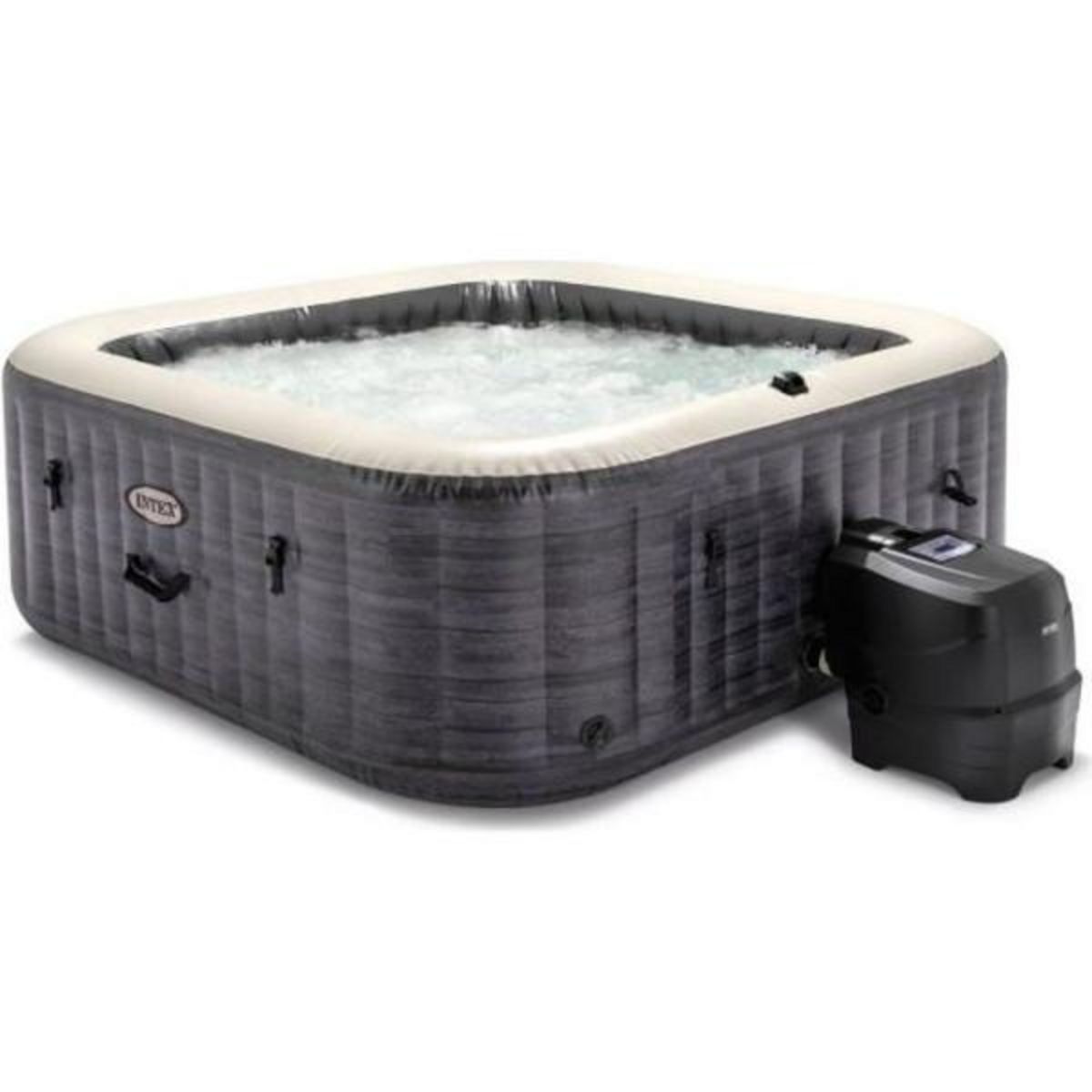 INTEX Spa gonflable INTEX - Ardoise - 196 x 196 x 71 cm - 6 places - Carré - 28452EX