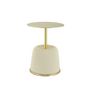 Voir la diapositive 2 : Paris Prix Table d'Appoint Design  Jokai  60cm Crème & Or