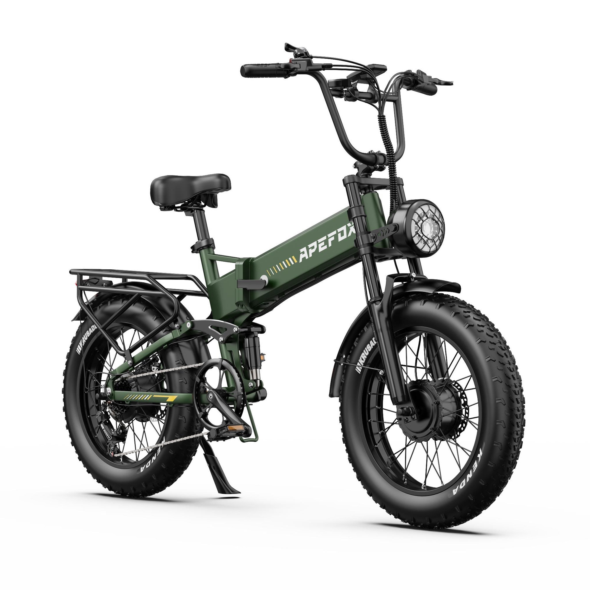 Voir la diapositive 4 : APEFOX Vélo électrique pliable apefox rh20 à gros pneus, 48 ​​v, 22,5 ah, vert