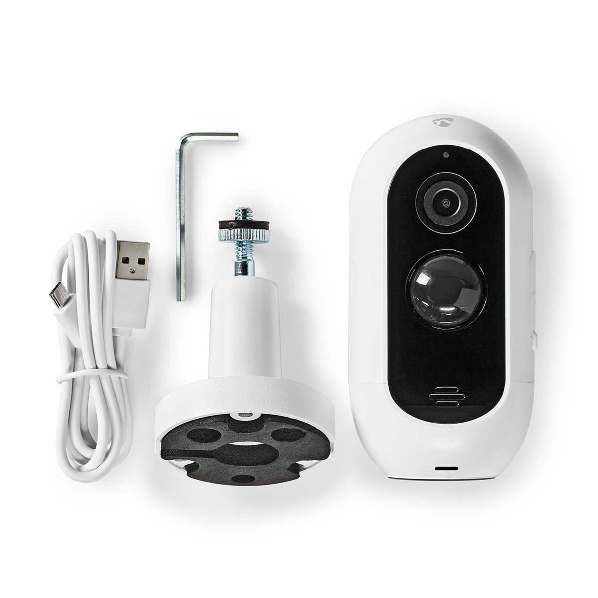 NEDIS Caméra de surveillance SmartLife Sans fil WIFI avec Batterie rechargeable Angle vision 130° Full HD NEDIS