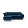 Voir la diapositive 1 : BEST MOBILIER Baoji - canapé d'angle gauche 5 places convertible avec têtières et coffre en velours côtelé