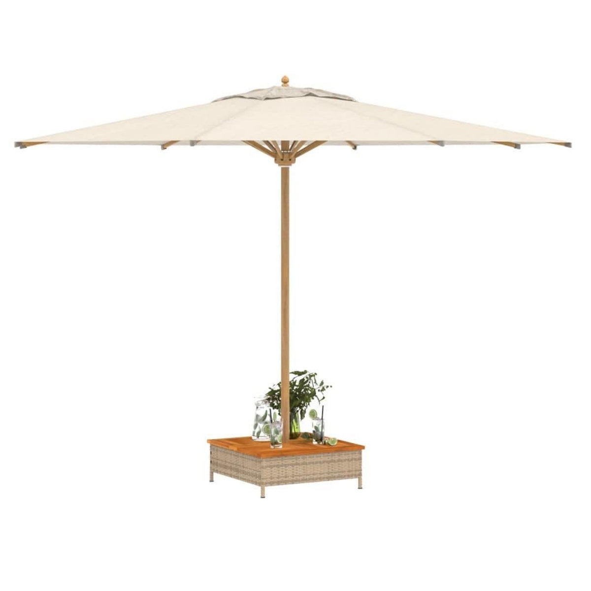 VIDAXL Couvercle de base de parasol beige 70x70x25 cm