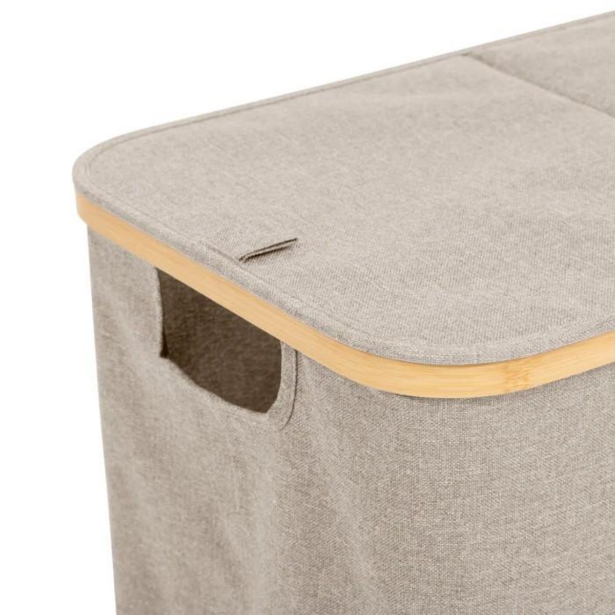 FIVE Panier à Linge Double  Tidy  80L Beige