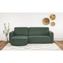 Voir la diapositive 4 : MARKET24 Canapé d'angle convertible et réversible 3 places GALET - Velours côtelé - Coffre de rangement - L238 x P154 x H86 cm