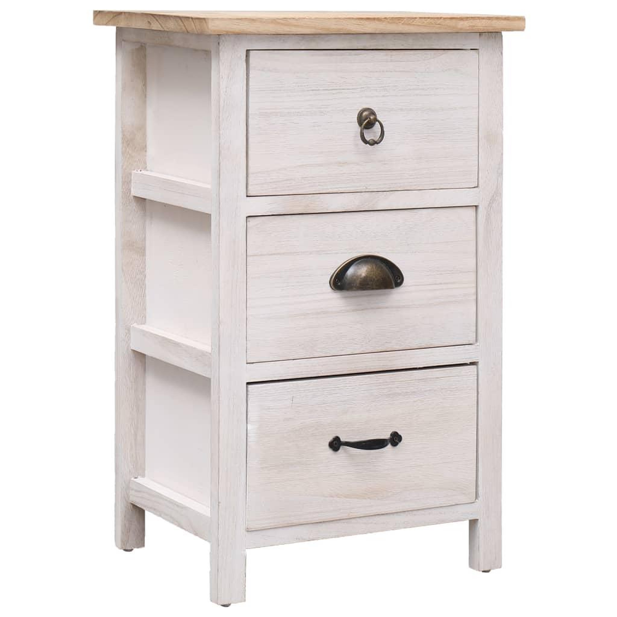 Voir la diapositive 1 : VIDAXL Armoire laterale 35x25x57 cm Bois de Paulownia
