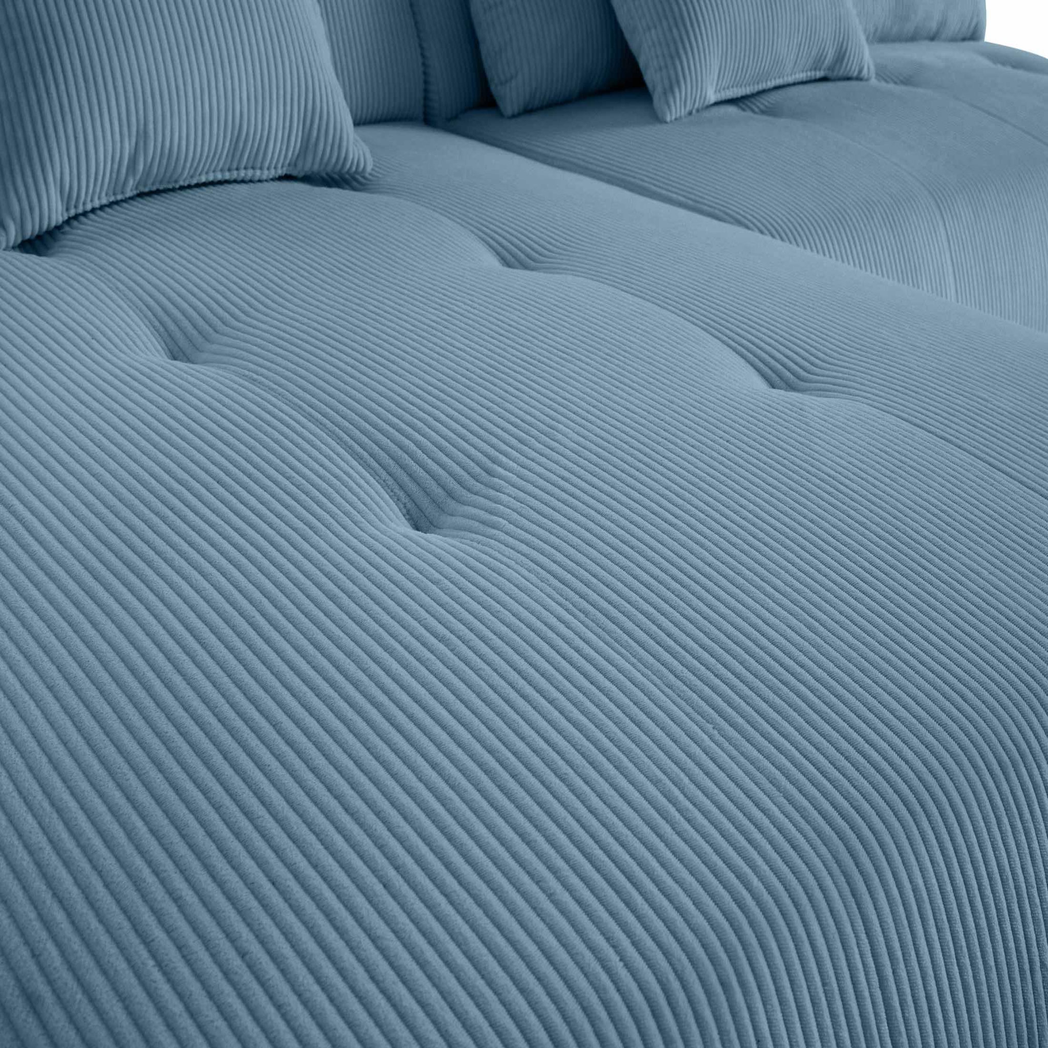 Voir la diapositive 6 : LISA DESIGN Onyx - canapé modulable d'angle gauche - 5 places - en velours côtelé