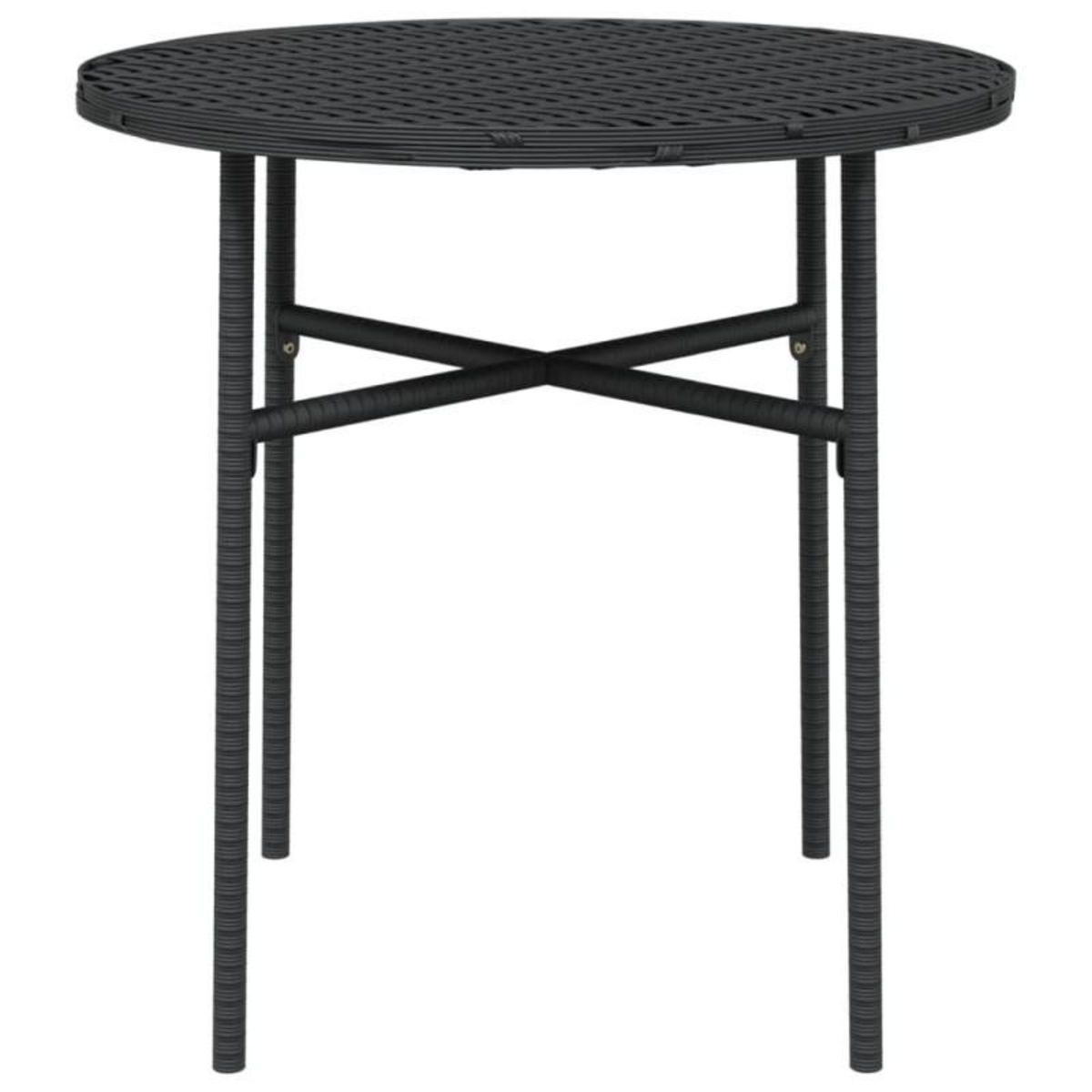 VIDAXL Table à thé Noir 45 cm Résine tressée