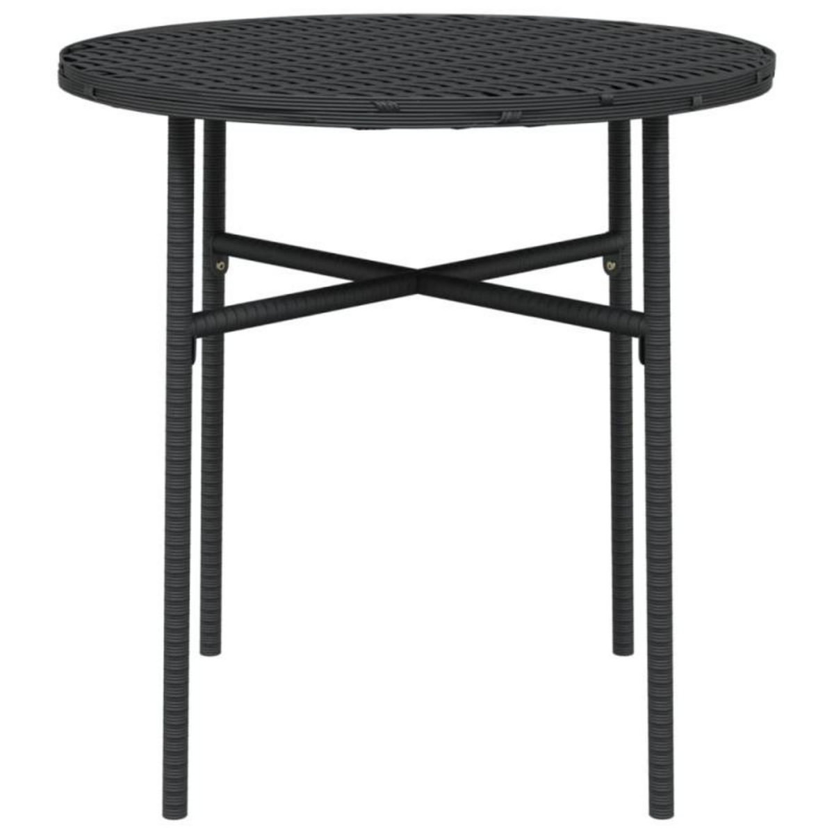 VIDAXL Table à thé Noir 45 cm Résine tressée