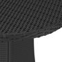 Voir la diapositive 4 : VIDAXL Table de jardin Noir 70x70x73 cm Resine tressee