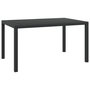 Voir la diapositive 1 : VIDAXL Table de jardin noir 150 x 90 x 74 cm Aluminium et WPC