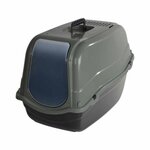 Paris Prix Litière pour Chat  Toilette  57cm Vert & Anthracite