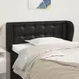 VIDAXL Tete de lit avec oreilles Noir 83x23x78/88 cm Similicuir