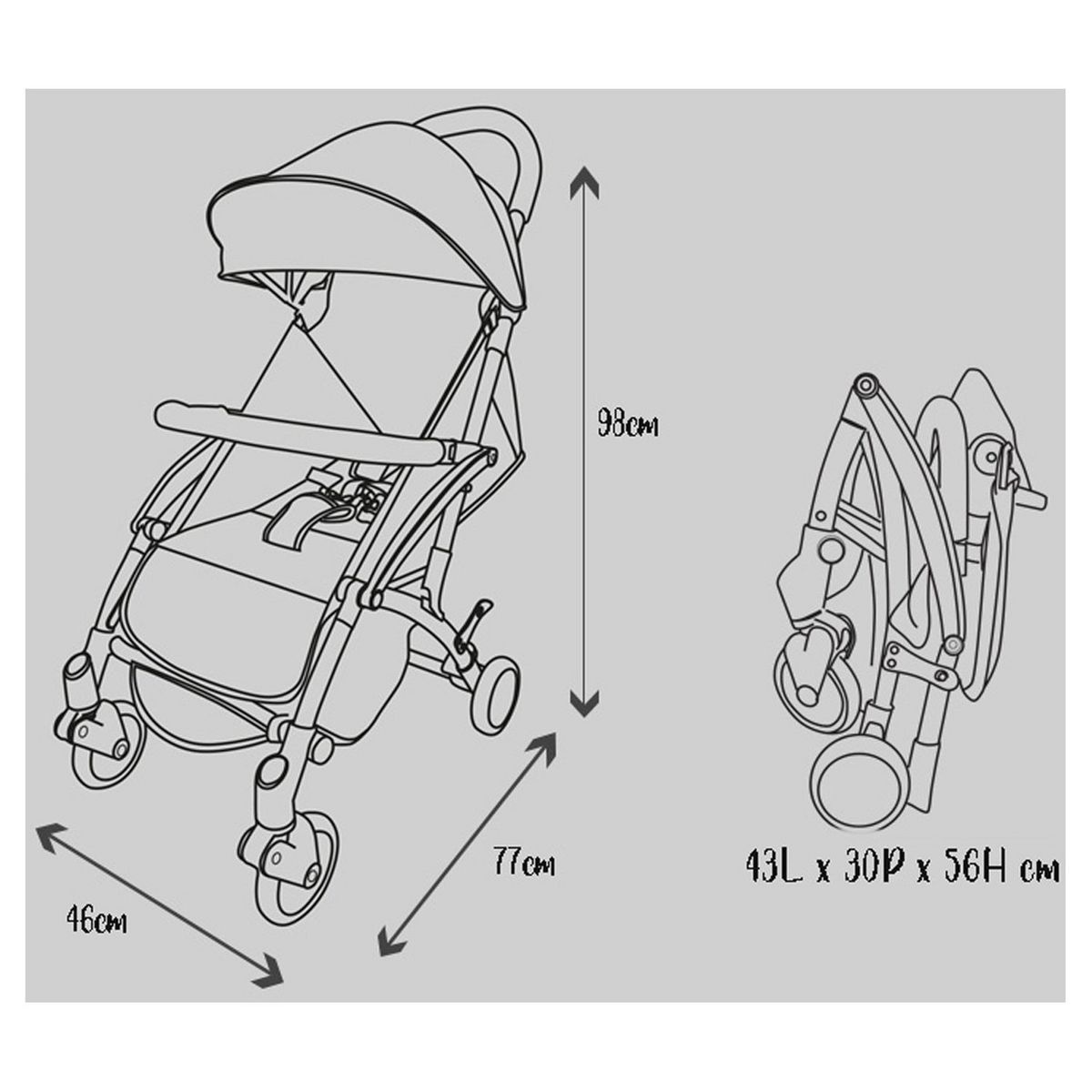 NANIA Poussette Lili 3 en 1+ siège auto BEONE groupe 0+ (0-13 kg) + nacelle Flora 