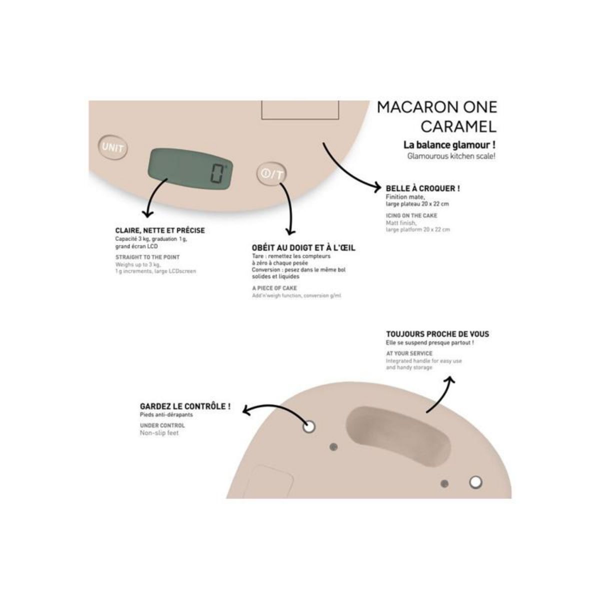 Terraillon Balance de cuisine Terraillon MACARON ONE CARAMEL